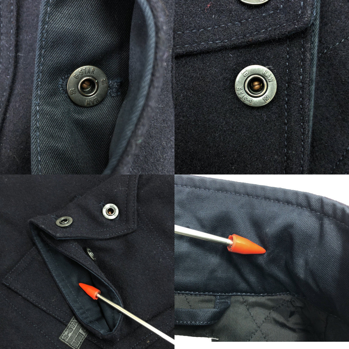 G-STAR RAW / ジースターロー | TYPE C WOOL WORKER BLAZER / メルトン ジャケット / キルティング総裏地 | M | ネイビー | メンズ