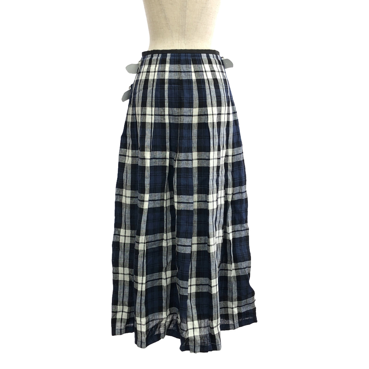 O'NEIL OF DUBLIN | Linen Check Wrap Skirt | Size 8 | Women's