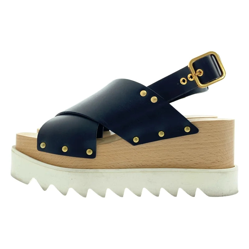 STELLA McCARTNEY / Stella McCartney | Percy 皮革厚底涼鞋 | 38 | 女款