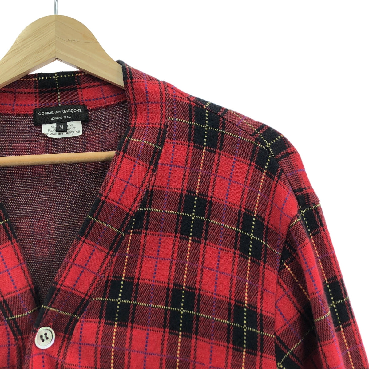 COMME des GARCONS HOMME PLUS / コムデギャルソンオムプリュス | 2020AW | チェック ノルディック 切替 ロング カーディガン シャツ | M | マルチカラー | メンズ