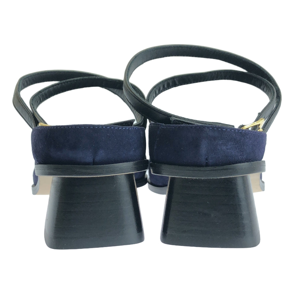 【美品】  PELLICO SUNNY / ペリーコサニー | LAUREN NEGRO / スエード ストラップスクエアヒール | 35 | ネイビー | レディース