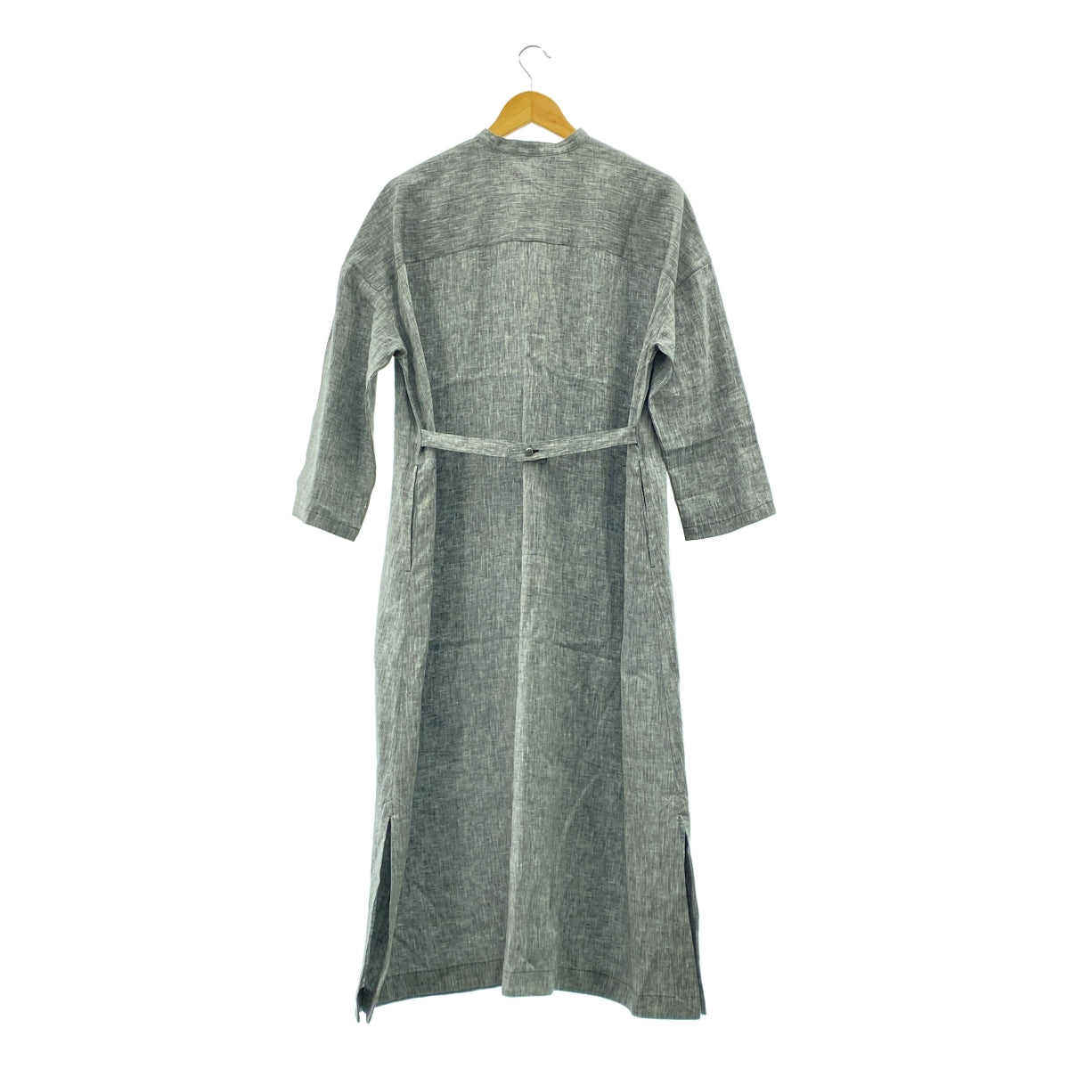 GALERIE VIE | 2023春夏 | 亞麻府綢立領長洋裝 | F碼 | 女裝