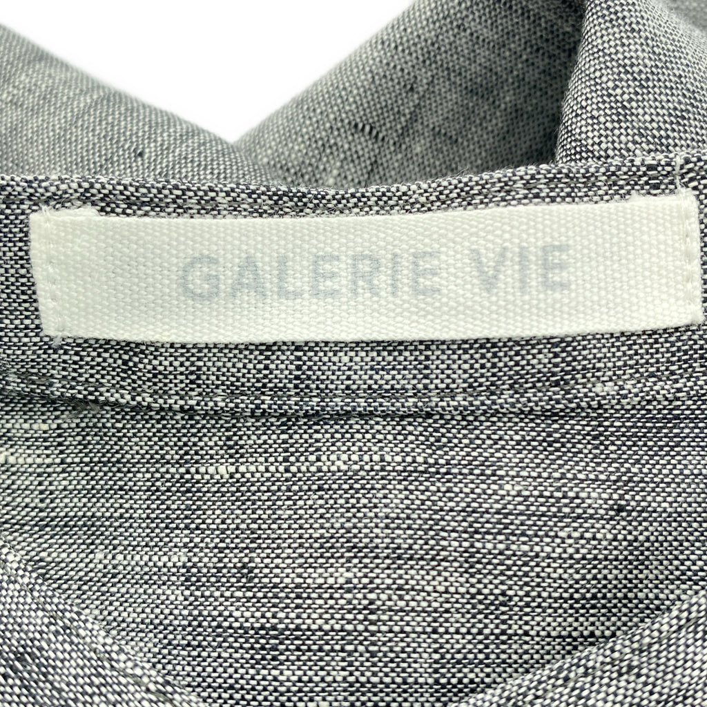 GALERIE VIE | 2023春夏 | 亞麻府綢立領長洋裝 | F碼 | 女裝