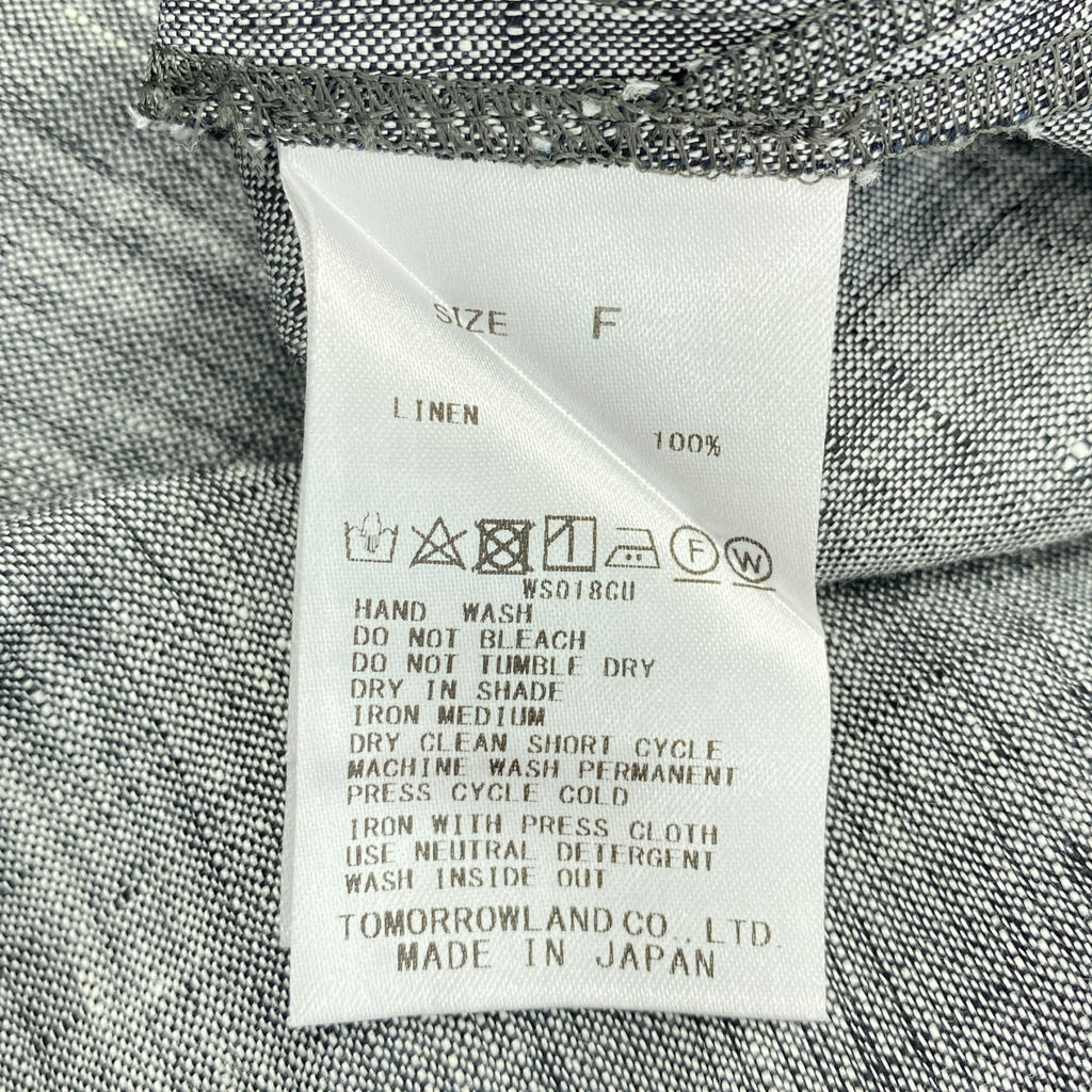 GALERIE VIE | 2023春夏 | 亞麻府綢立領長洋裝 | F碼 | 女裝