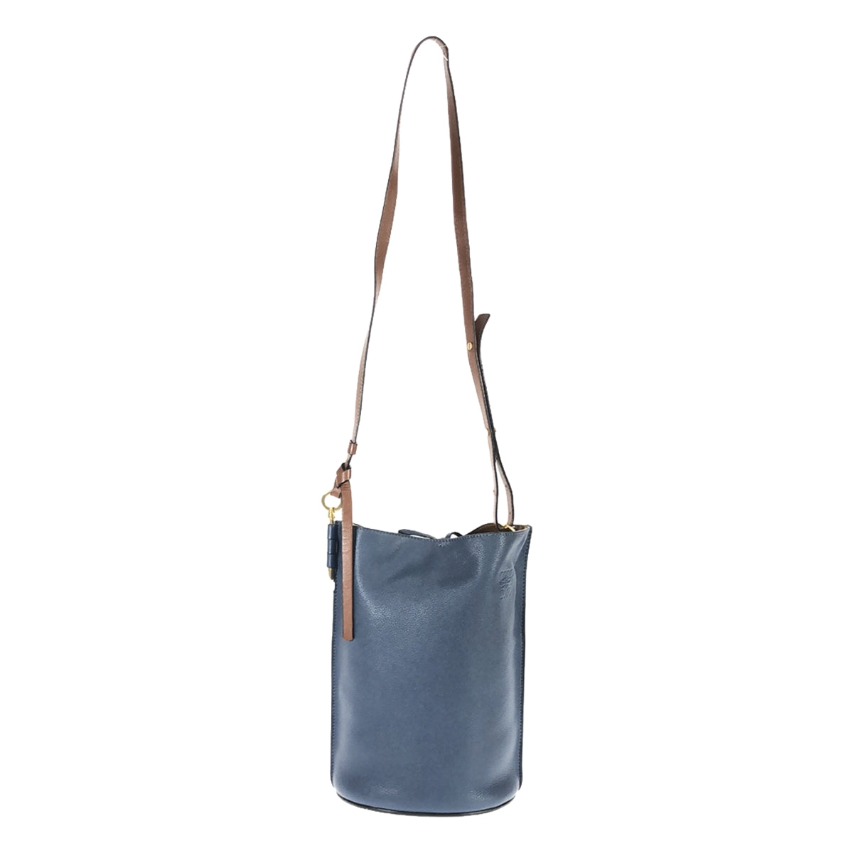 LOEWE | Gate Bucket Leather Shoulder Bag | Navy | Women's