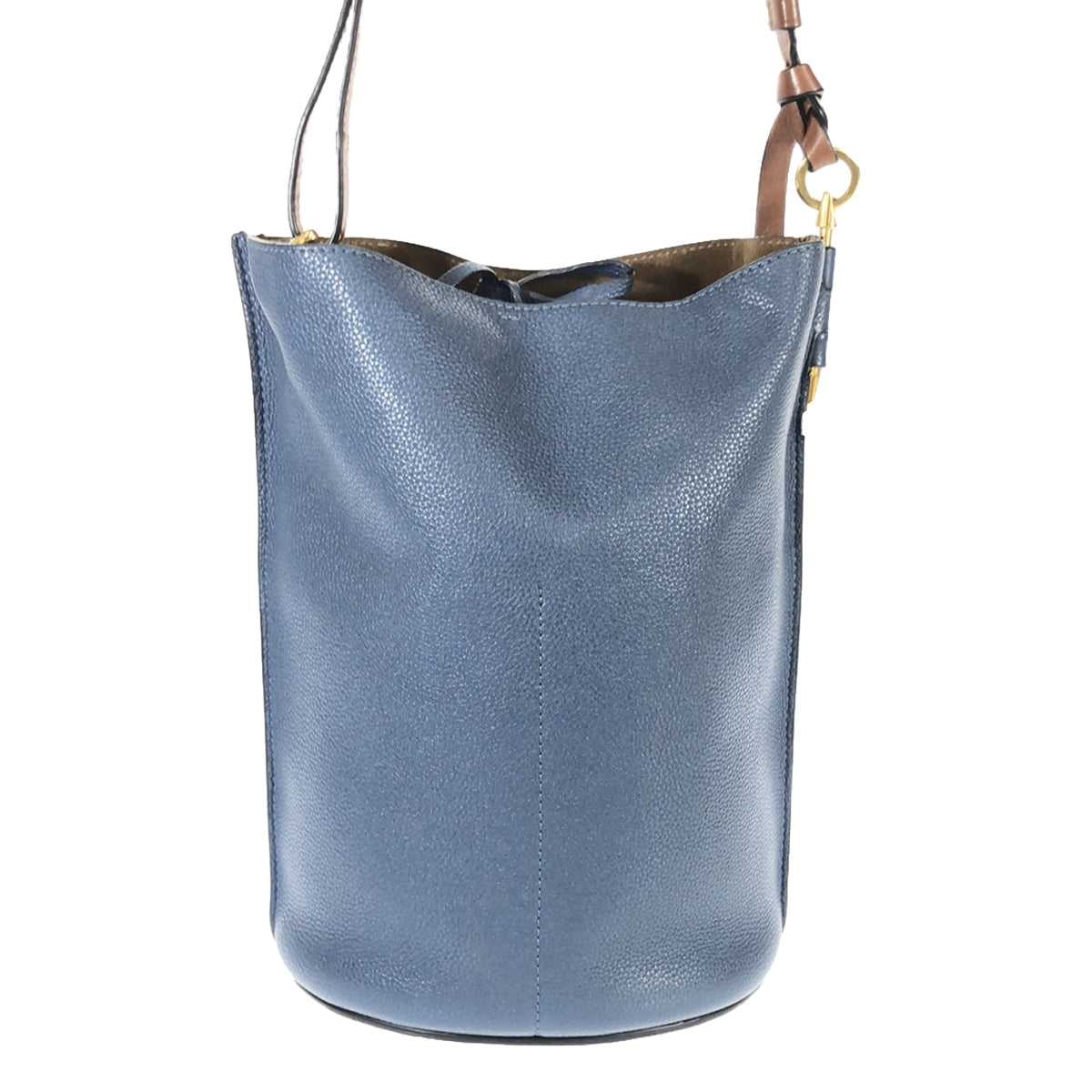 LOEWE | Gate Bucket Leather Shoulder Bag | Navy | Women's