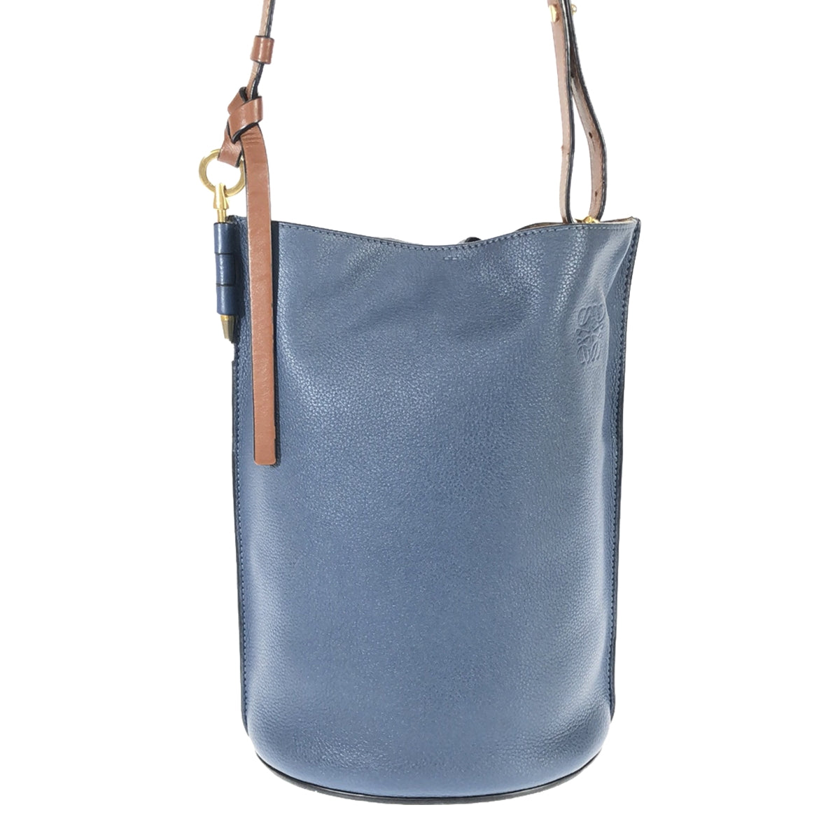 LOEWE | Gate Bucket Leather Shoulder Bag | Navy | Women's