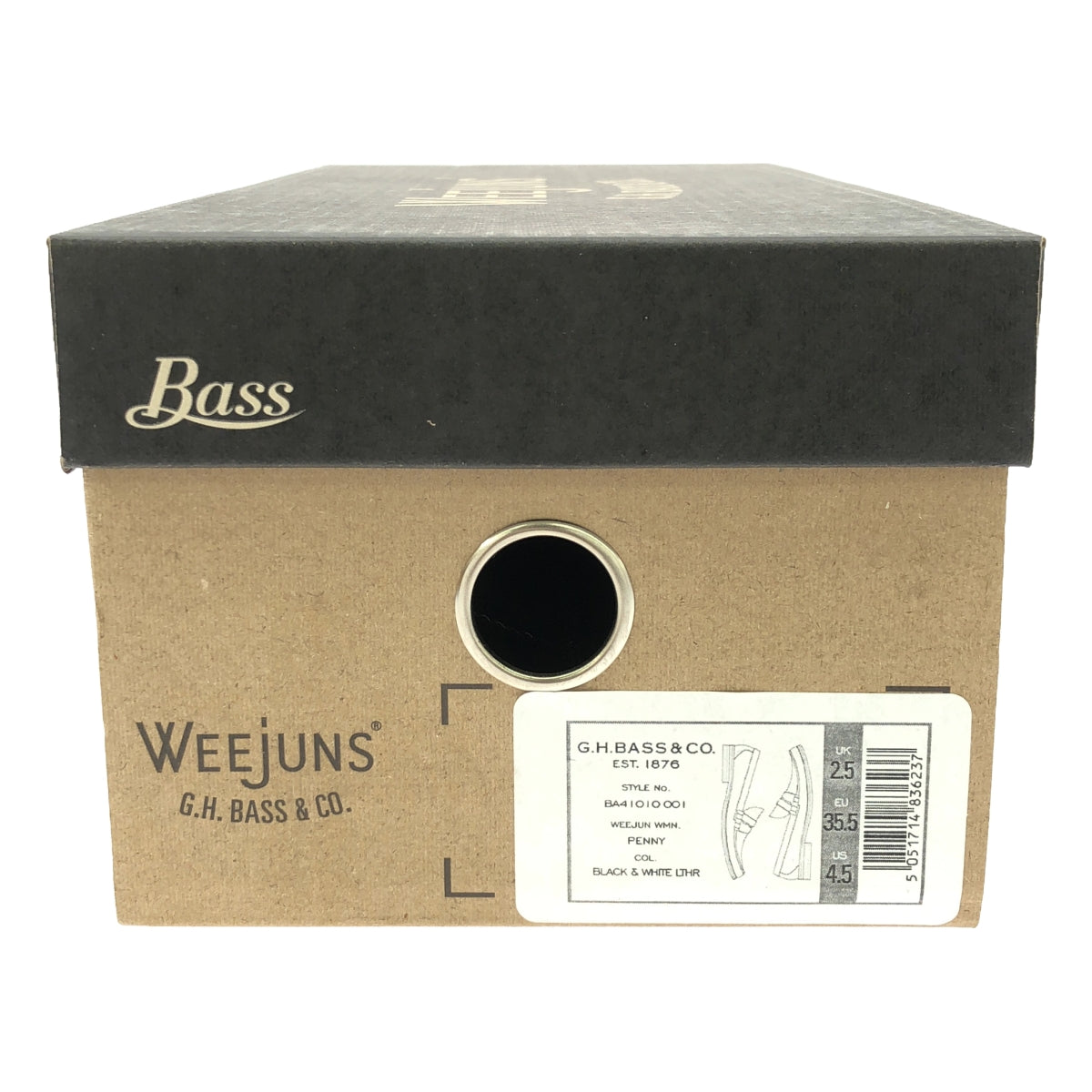 【新品】  G.H.BASS / ジーエイチバス | WEEJUNS PENNY LOAFERS ペニーローファー | US4.5 | ブラック/ホワイト | レディース