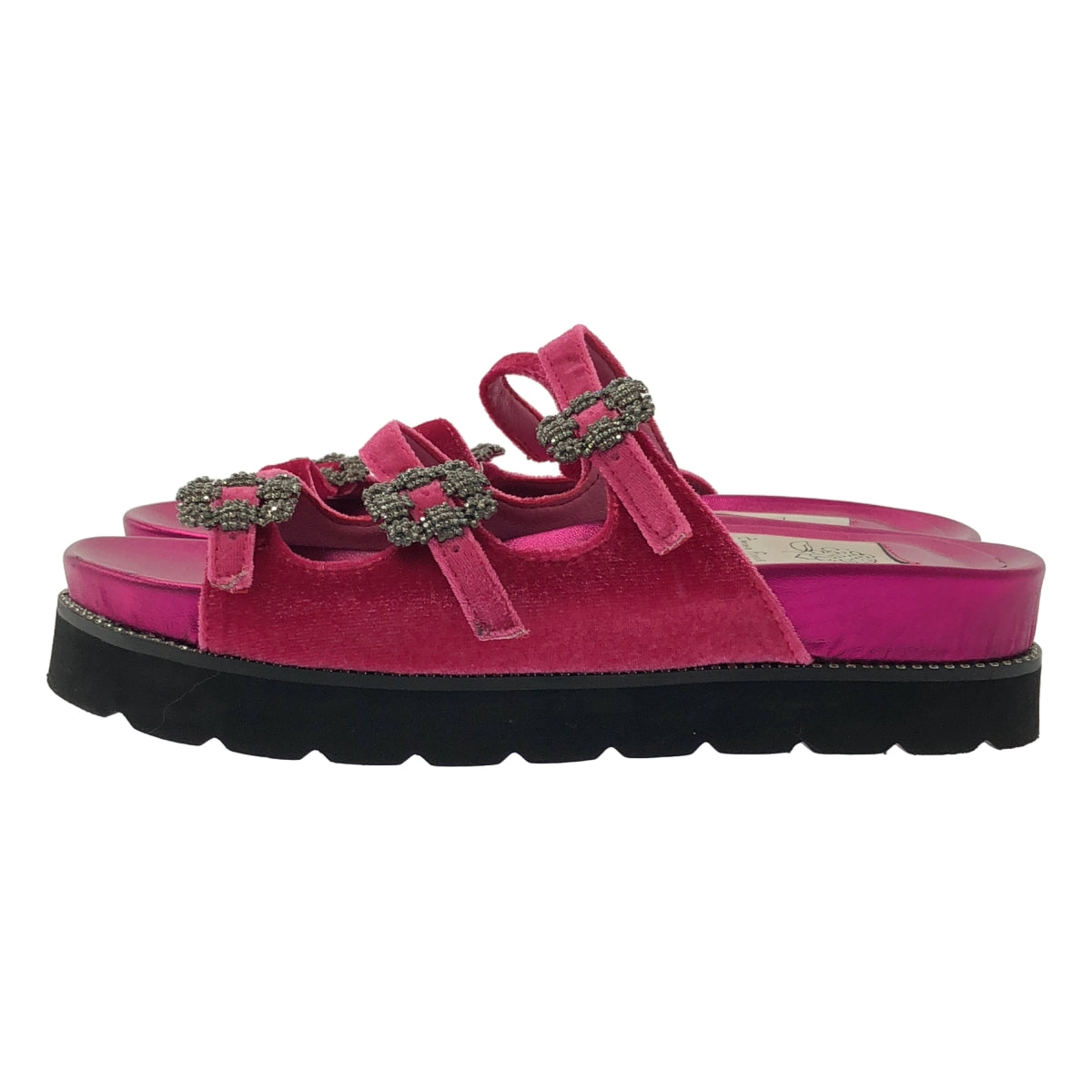 艾瑪法蘭西斯 | 寶石扣三帶平底涼鞋 | 粉紅色 | 女款