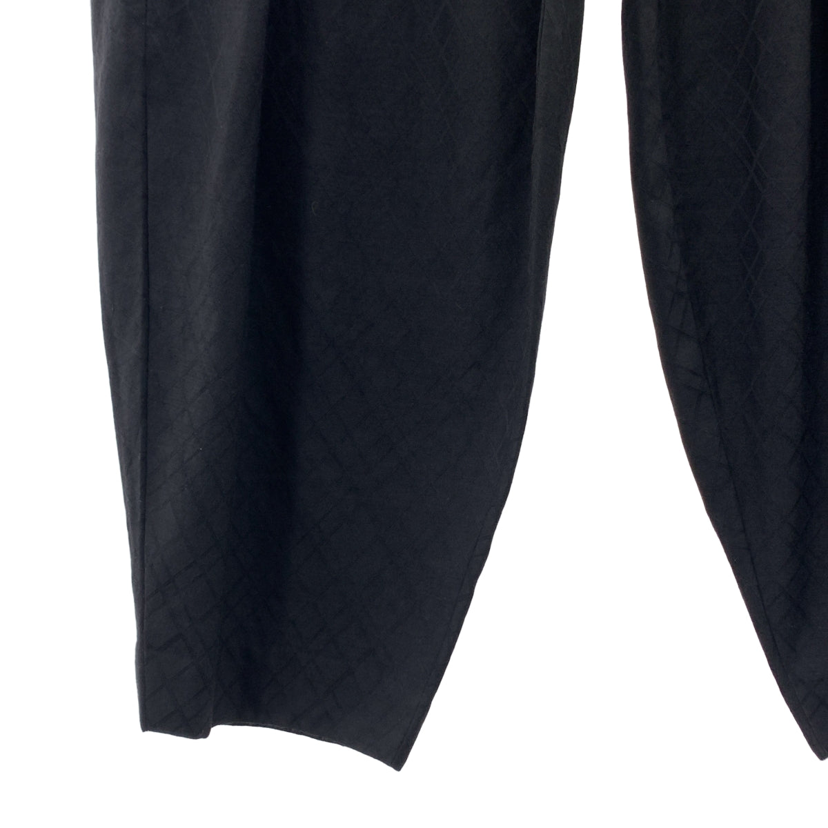 COMME des GARCONS HOMME PLUS / コムデギャルソンオムプリュス | 2021AW | ウール 幾何学柄 タック ワイドテーパードパンツ | L | メンズ