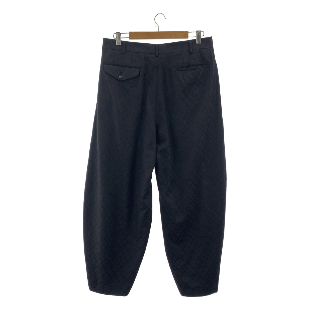 COMME des GARCONS HOMME PLUS / コムデギャルソンオムプリュス | 2021AW | ウール 幾何学柄 タック ワイドテーパードパンツ | L | メンズ