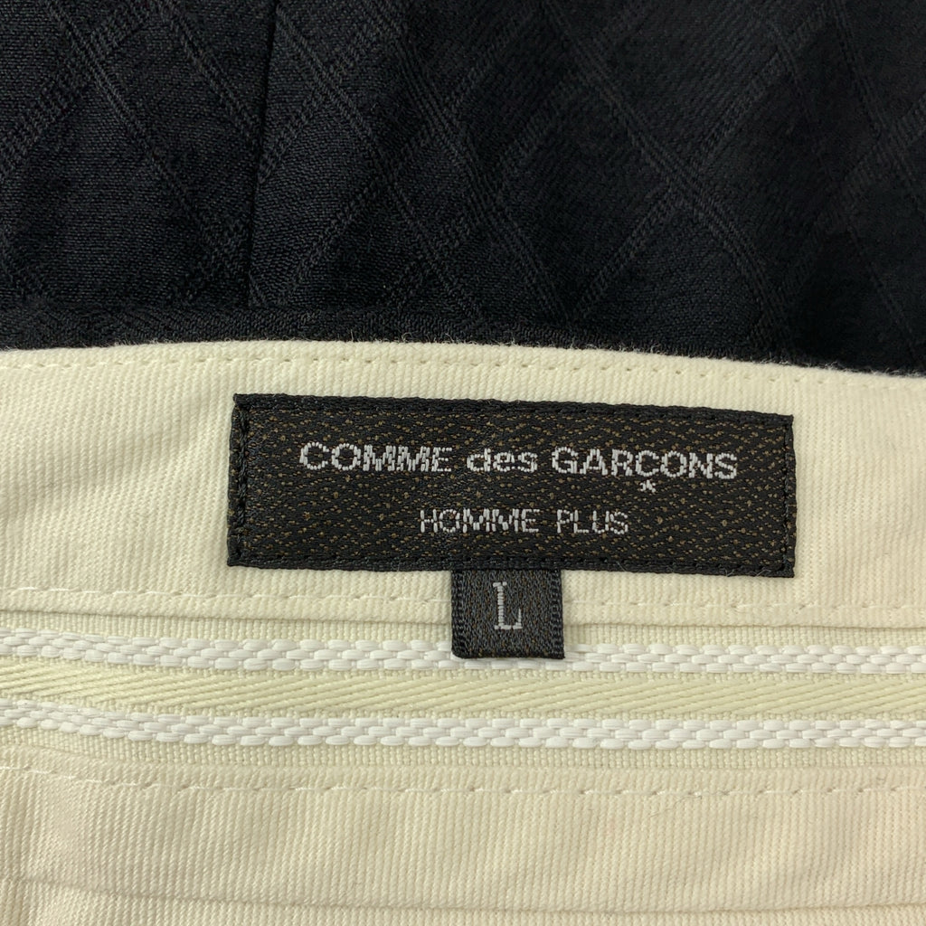 COMME des GARCONS HOMME PLUS / コムデギャルソンオムプリュス | 2021AW | ウール 幾何学柄 タック ワイドテーパードパンツ | L | メンズ