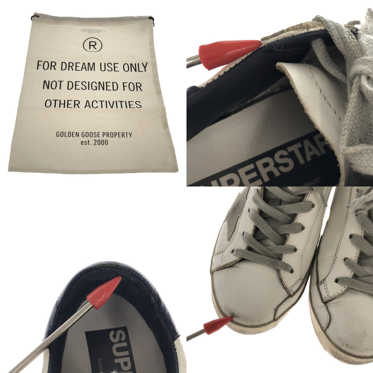 Deuxieme Classe | 2020AW | [GOLDEN GOOSE] HI SNEAKERS / Distressed leather shoes / sneakers | 35 | White | Women's