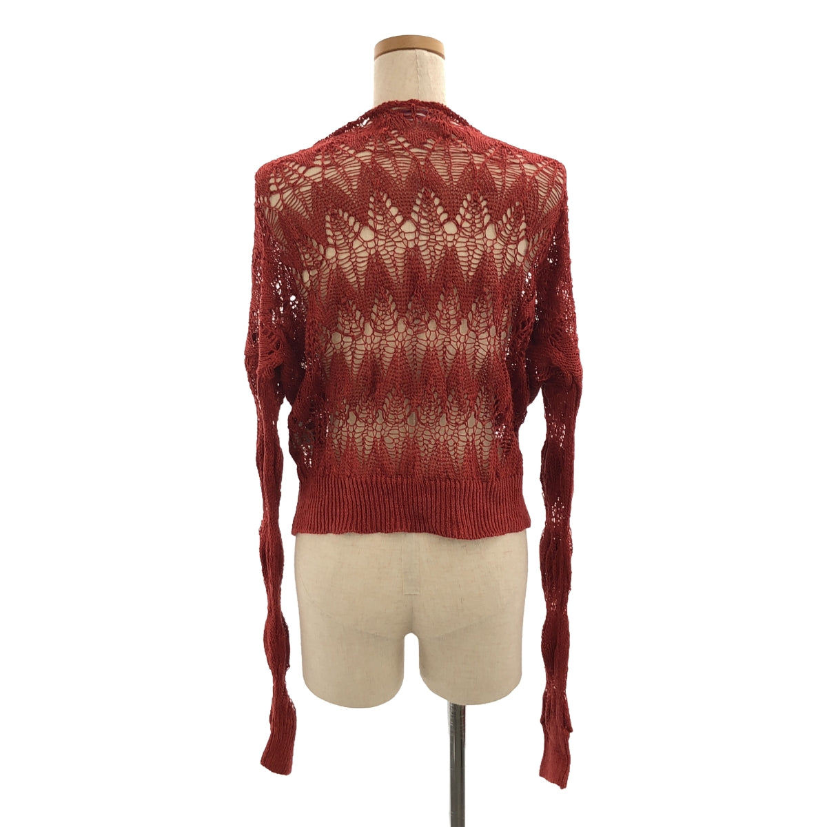 克里斯塔西亞 / 克里斯塔西亞 |第 #22 版 亞麻蕾絲汗衫蕾絲套頭針織衫 | S |黑紅 |女性的
