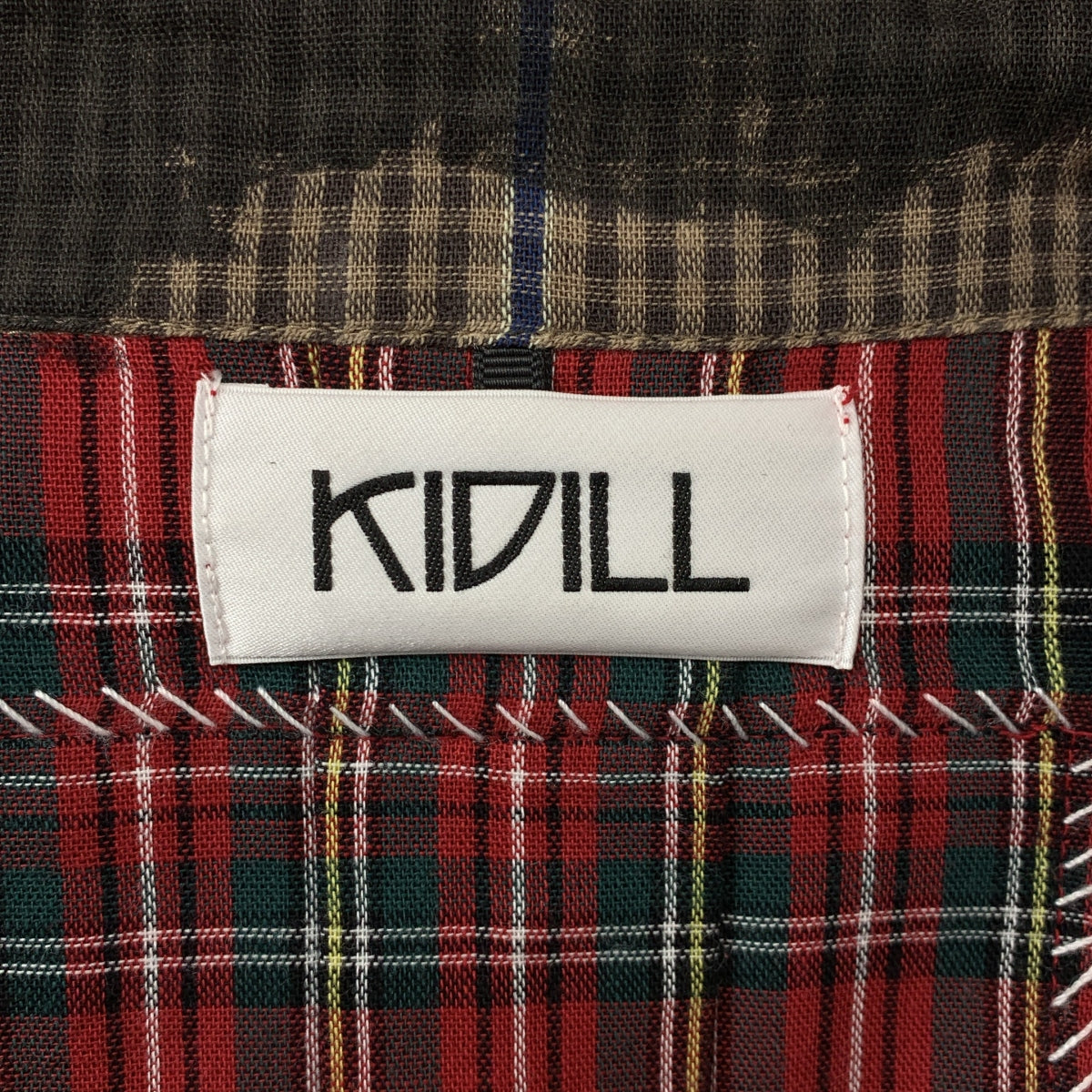 KIDILL / 키딜 | PETER PAN SHIRT 데미지 가공 체크 피터 팬 셔츠 | F | 남성