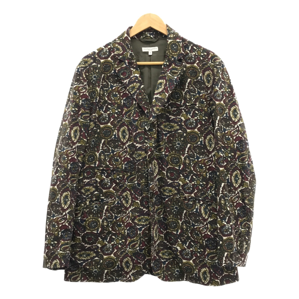 【미품】 Engineered Garments / 엔지니어드 가멘츠 | × BEAMS PLUS / Loiter Jacket-Olive Cotton Batik / 총무늬 로이터 재킷 / 총 안감 | S | 멀티 컬러 | 남성