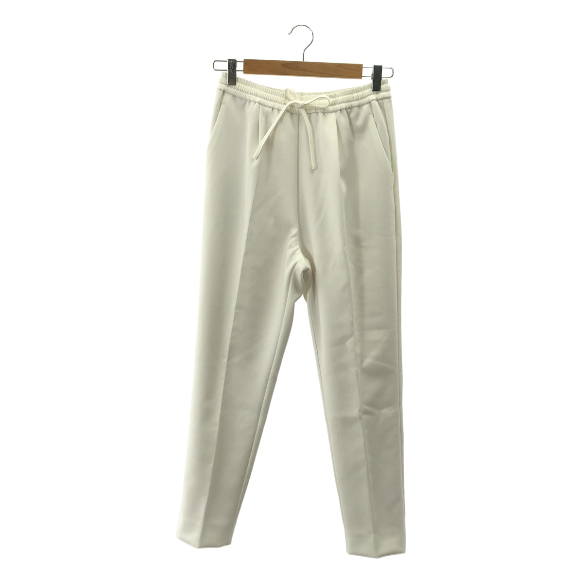 [狀態極佳] yori | 霧面雙十字棒休閒褲 | 36碼 | 白色 | 女款