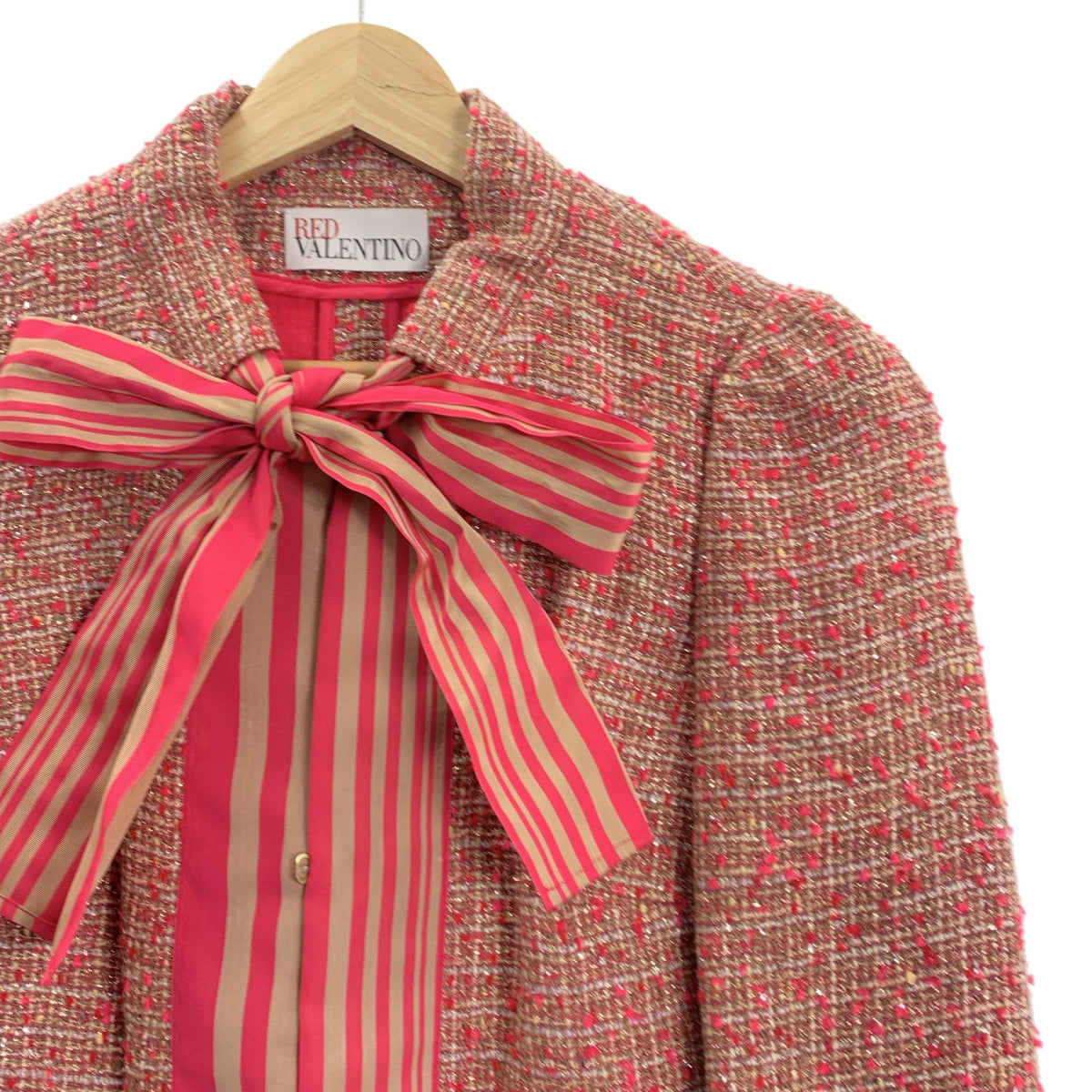 RED VALENTINO | 粗花呢外套與百褶裙套裝 | 尺寸 38 |