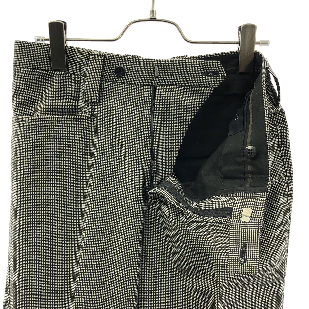 GUCCI / グッチ | トムフォード期 スラックス パンツ | 44R | ブラック/グレー | メンズ