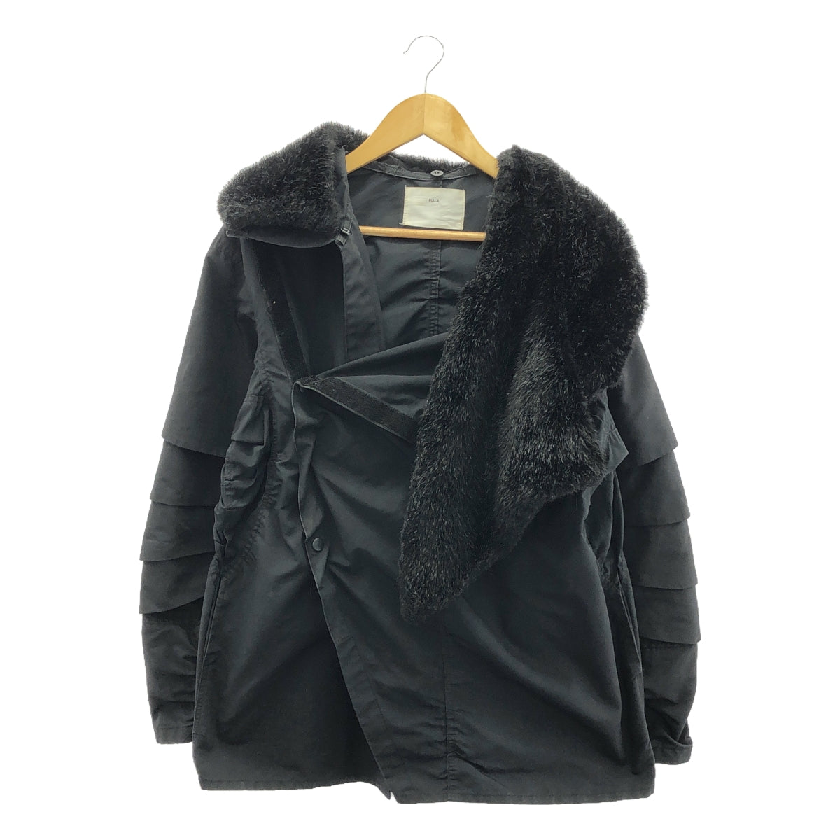 TOGA PULLA / トーガプルラ | 2016AW | フェイクファー付 ミリタリー コート | 36 | ブラック | レディース