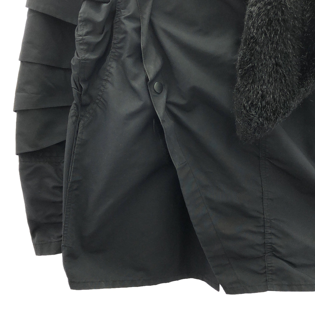 TOGA PULLA / トーガプルラ | 2016AW | フェイクファー付 ミリタリー コート | 36 | ブラック | レディース