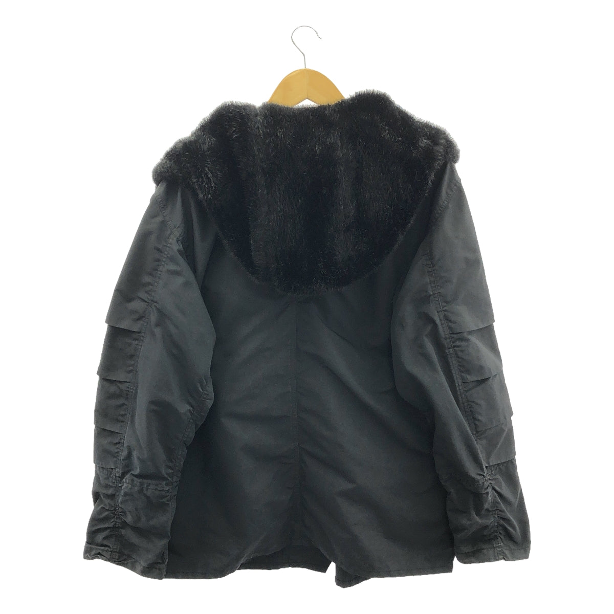 TOGA PULLA / 토가 풀라 | 2016AW | 가짜 모피 포함 밀리터리 코트 | 36 | 블랙 | 여성