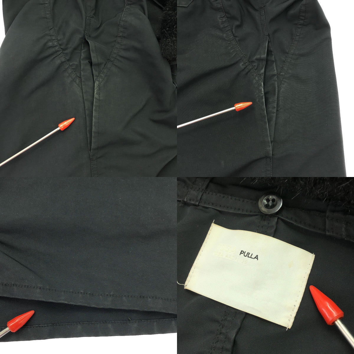 託加普拉 | 2016秋冬 |人造毛皮軍大衣 |尺寸 36 |黑色 |女性的