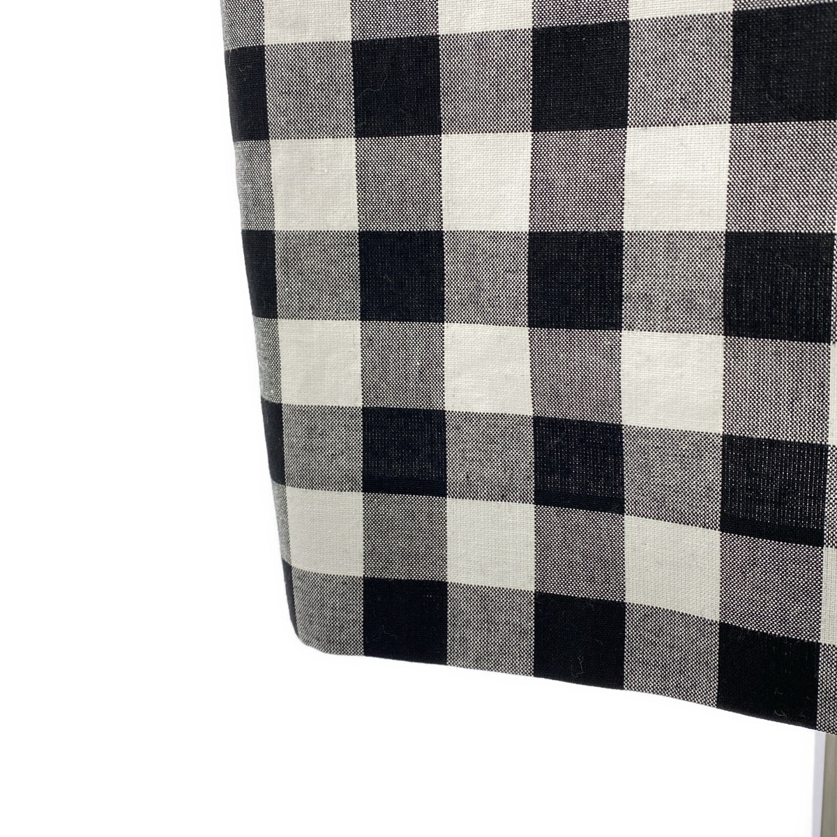 PRADA / プラダ | 2023SS | コットン チェック トライアングル スリット スカート | 38S | ブラック/ホワイト | レディース