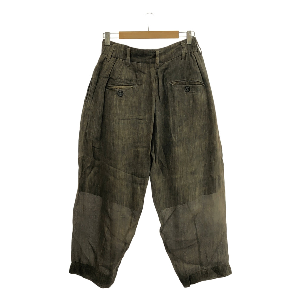 ziggy chen / ジギーチェン | 2023SS | CLASSIC PLEATED WIDE TROUSERS / タック ワイド パンツ | 44 | ダークブラウン | メンズ