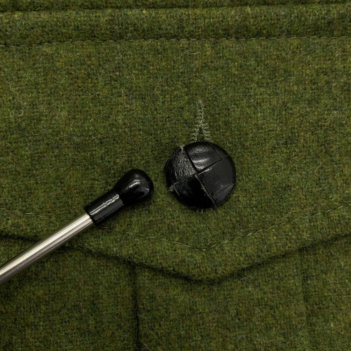 FRANK LEDER / フランクリーダー | ウール くるみボタン スラックス パンツ | S | メンズ