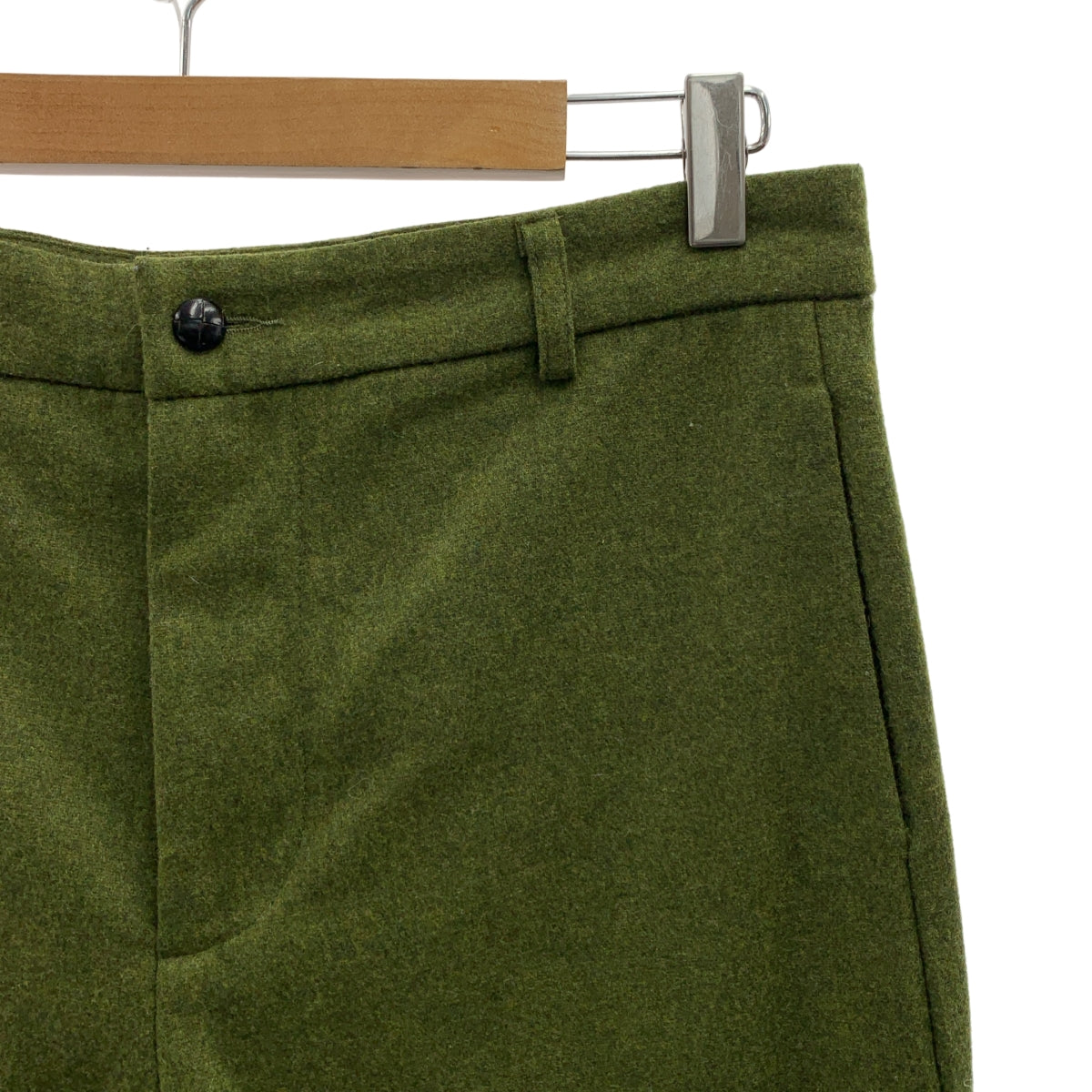 FRANK LEDER / フランクリーダー | ウール くるみボタン スラックス パンツ | S | メンズ