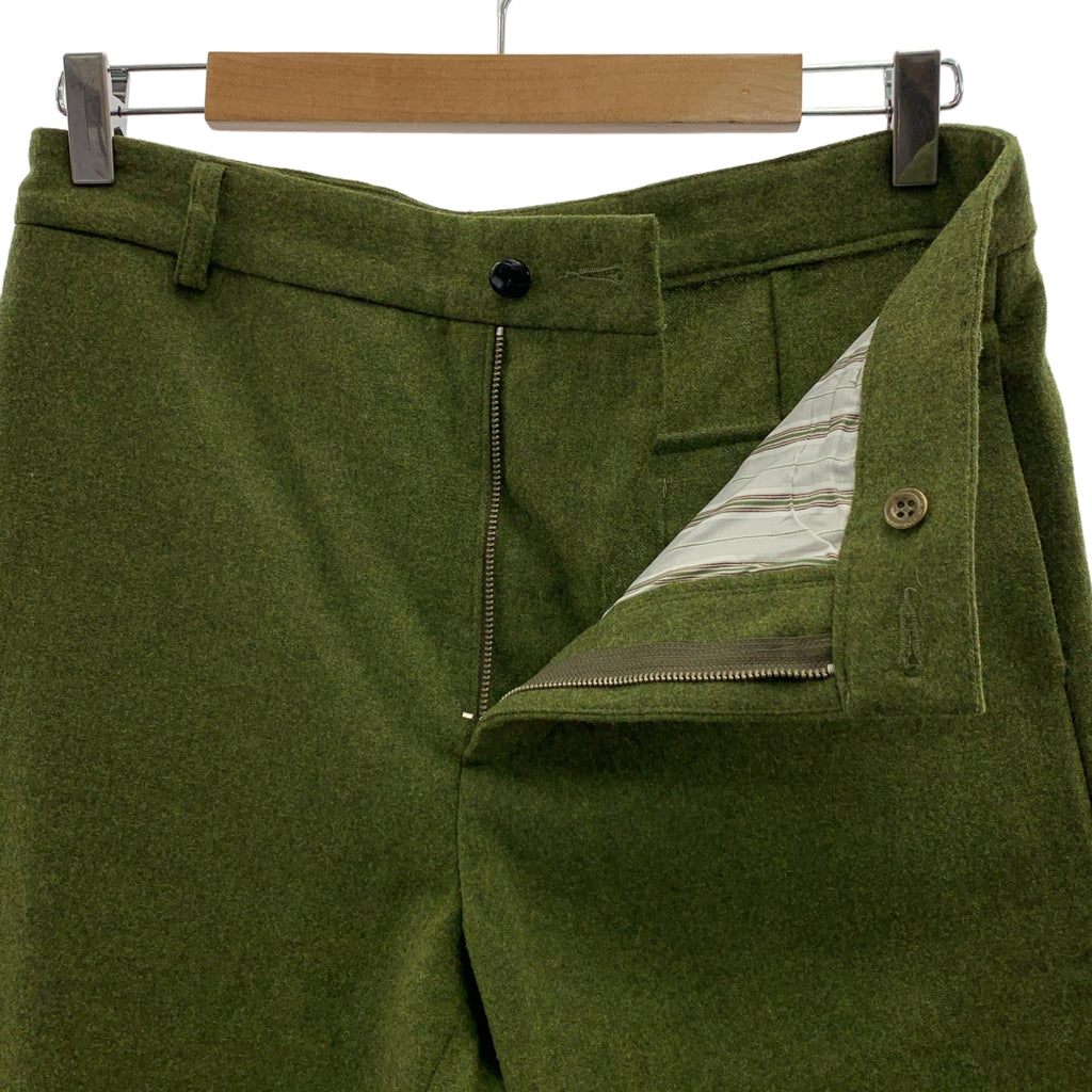 FRANK LEDER / フランクリーダー | ウール くるみボタン スラックス パンツ | S | メンズ