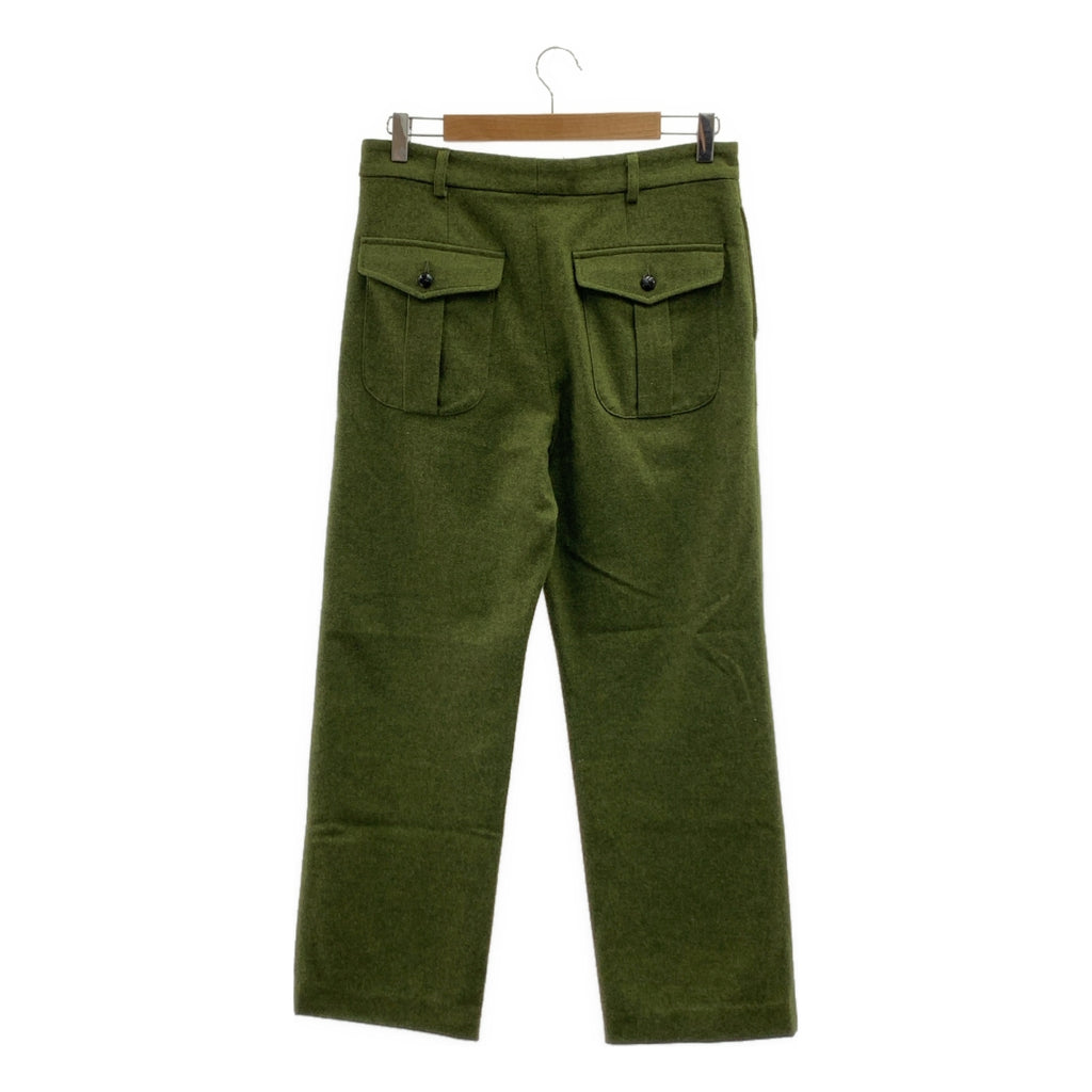 FRANK LEDER / フランクリーダー | ウール くるみボタン スラックス パンツ | S | メンズ