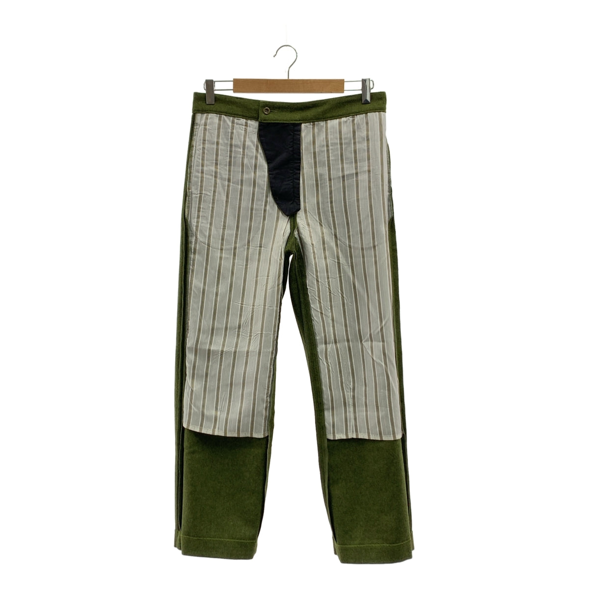 FRANK LEDER / フランクリーダー | ウール くるみボタン スラックス パンツ | S | メンズ