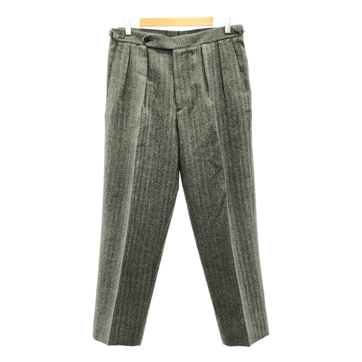 [品相良好] HEUGN | 2024秋冬 | Aaron 人字紋羊毛褲 |尺寸 2 |灰色 |男士