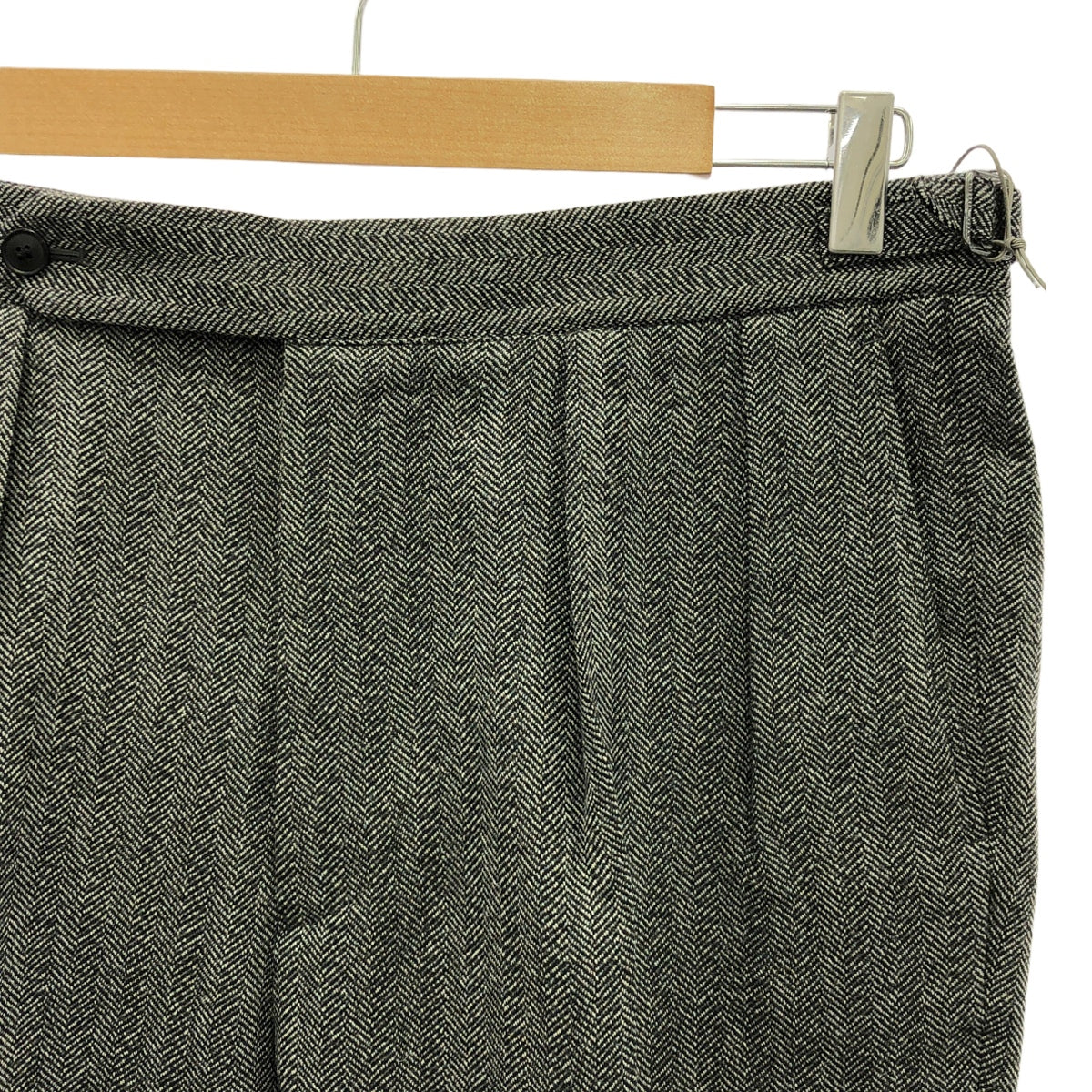 [品相良好] HEUGN | 2024秋冬 | Aaron 人字紋羊毛褲 |尺寸 2 |灰色 |男士