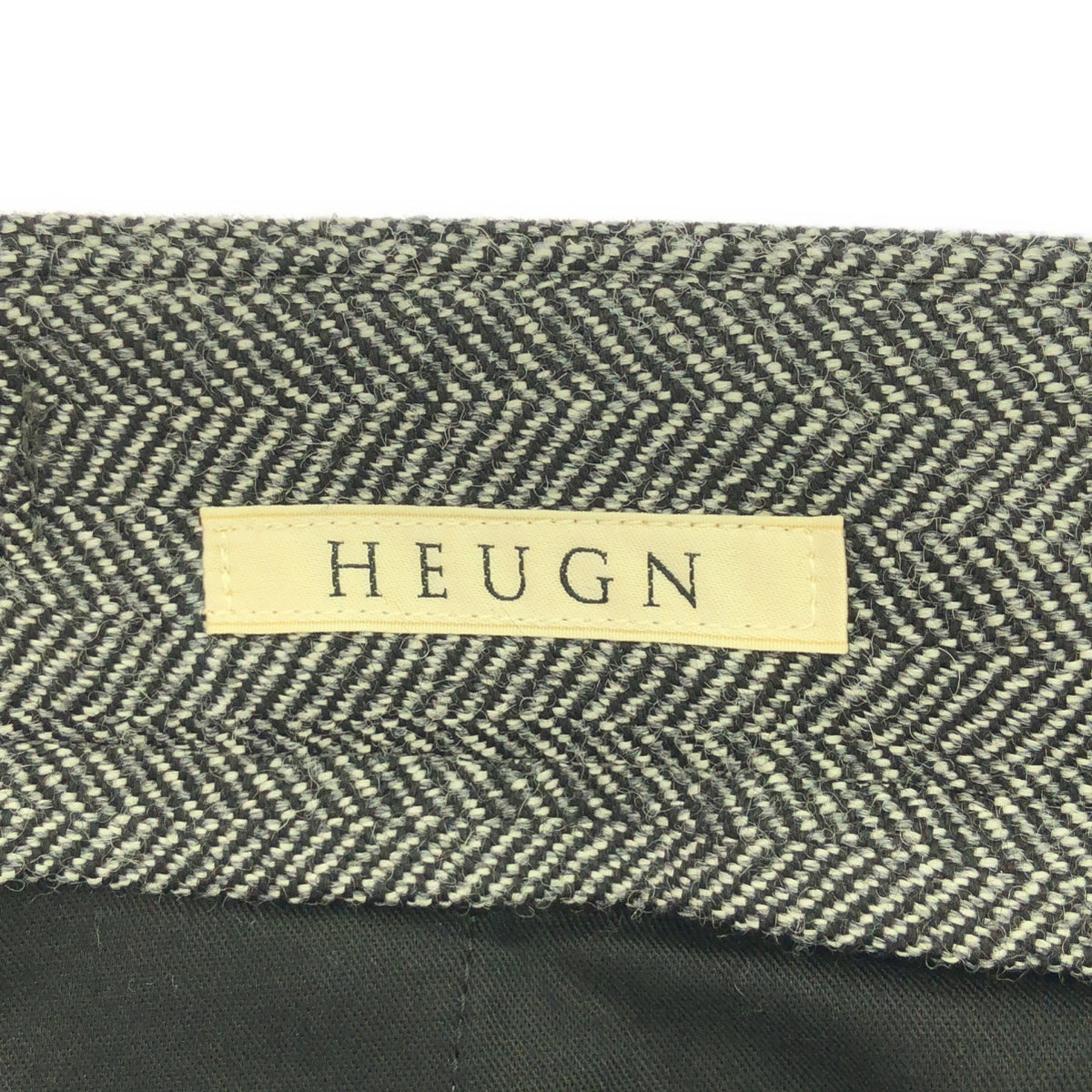 [品相良好] HEUGN | 2024秋冬 | Aaron 人字紋羊毛褲 |尺寸 2 |灰色 |男士