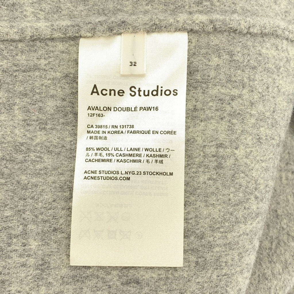 Acne Studios / アクネストゥディオズ | AVALON DOUBLE ウール カシミヤ チェスターコート | 32 | レディース