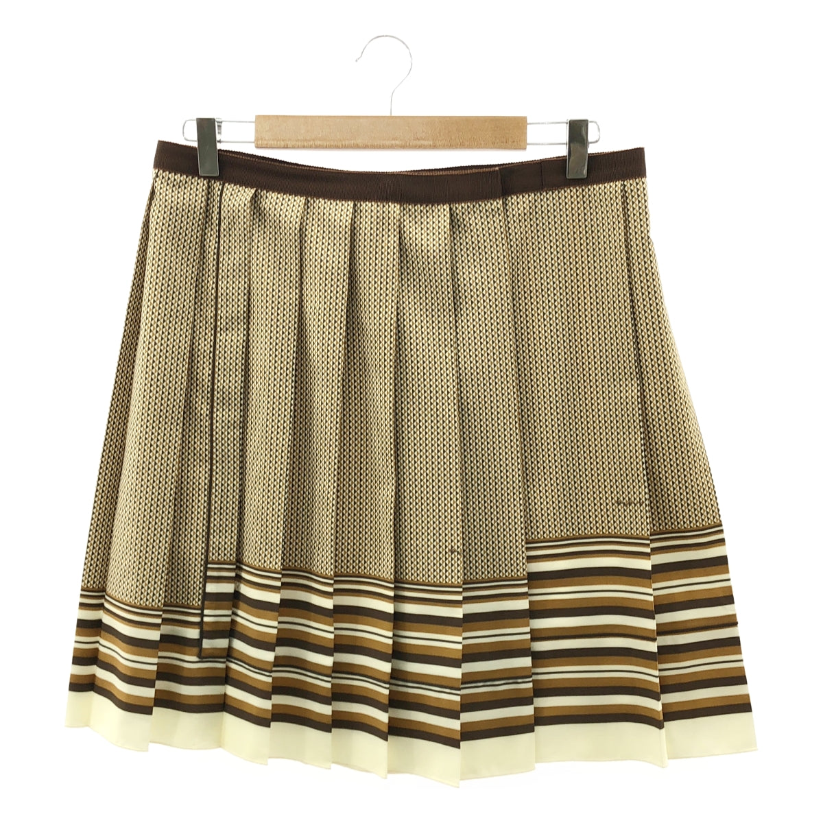 MARC JACOBS / マークジェイコブス | silk 100％ / シルク 総柄 プリーツ スカート | 4 | レディース