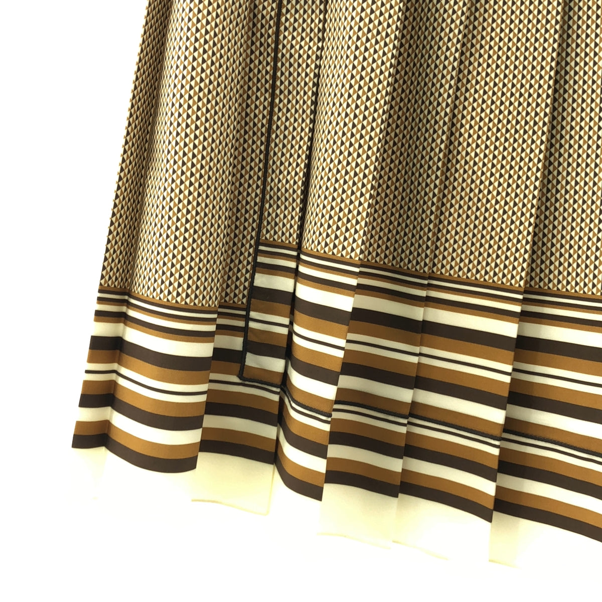 MARC JACOBS / マークジェイコブス | silk 100％ / シルク 総柄 プリーツ スカート | 4 | レディース