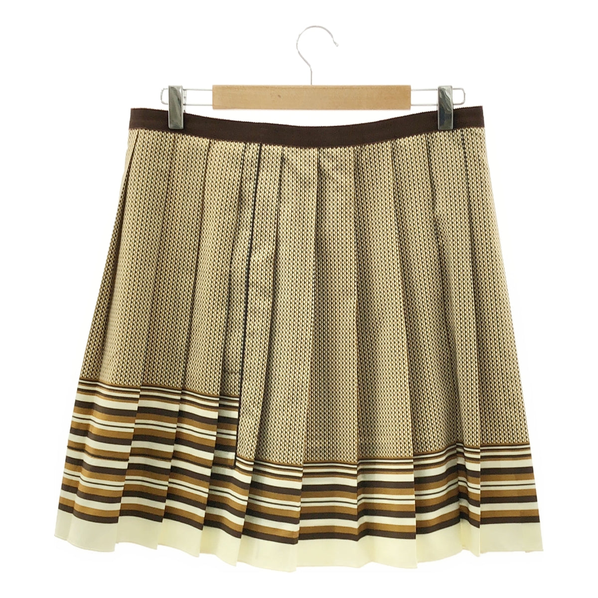 MARC JACOBS / マークジェイコブス | silk 100％ / シルク 総柄 プリーツ スカート | 4 | レディース