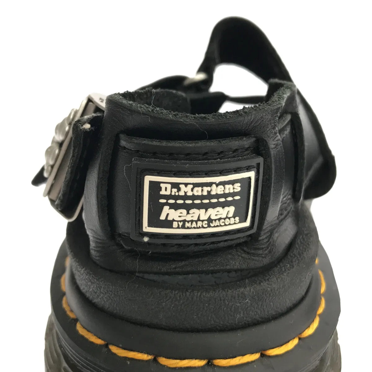 【美品】  Dr.Martens / ドクターマーチン | × HEAVEN BY MARC JACOBS / ヘブンバイマークジェイコブス RICKI ストラップレザーサンダル | 3 | ブラック | レディース