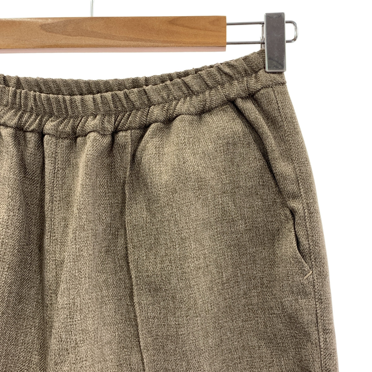 FLORENT | 羊毛中心壓製鬆緊腰休閒褲 | 灰色 | 女款