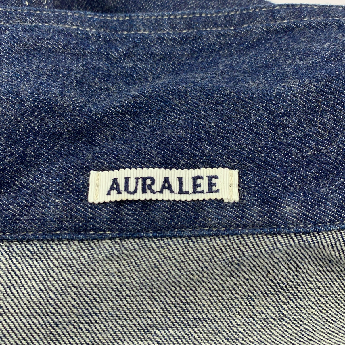 【美品】  AURALEE / オーラリー | 2022SS | SELVEDGE LIGHT DENIM BLOUSON / セルビッチ デニム ブルゾン ジャケット | 0 | インディゴ | レディース