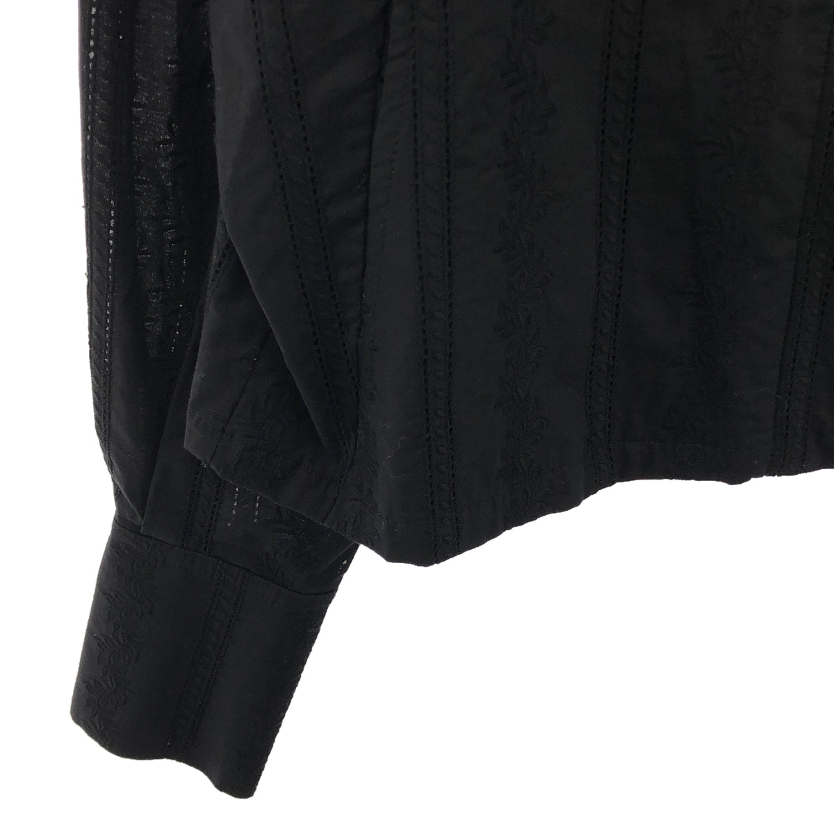 foufou / フーフー | lawn lace no collar jacket 刺しゅう レース シャツ ジャケット | 1 | レディース