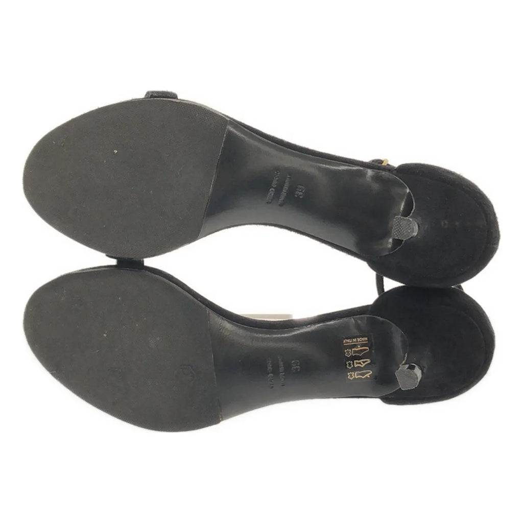 BALDAN / バルダン | スエードストラップサンダル | 39 | ブラック | レディース