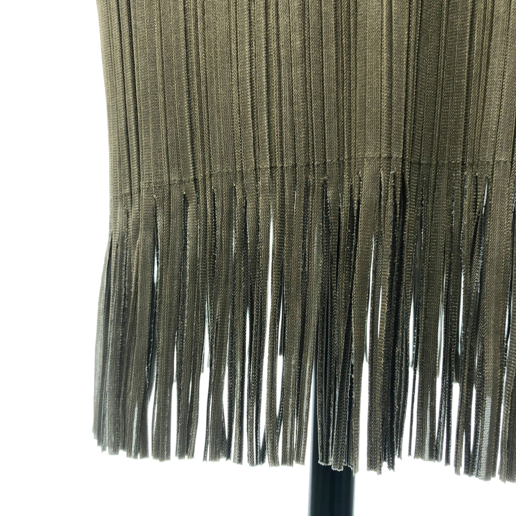 PLEATS PLEASE ISSEY MIYAKE / プリーツプリーズイッセイミヤケ | 変形 フリンジ ノースリーブ ドレス ワンピース | 3 | レディース