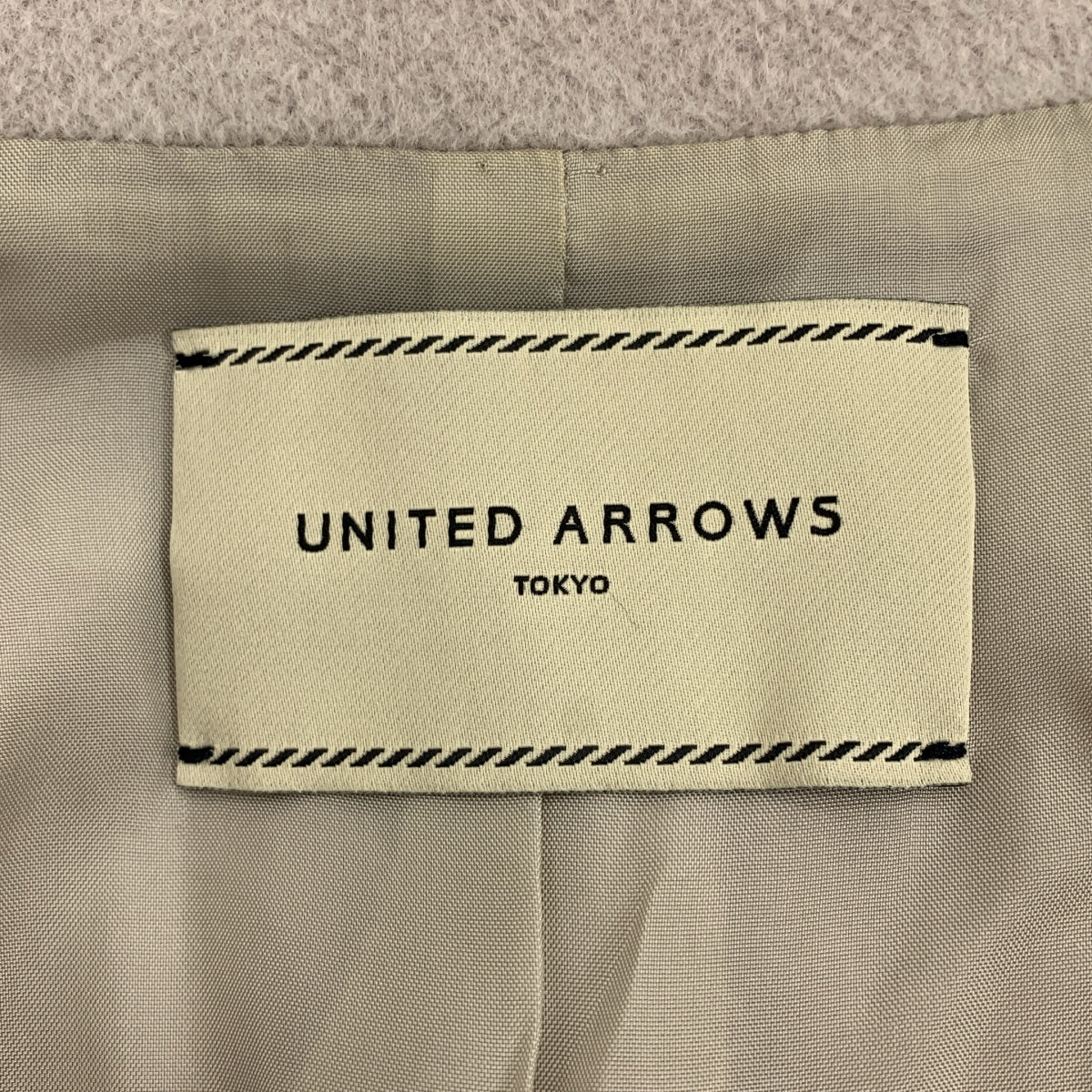 UNITED ARROWS | 安哥拉羊毛混紡披肩領裹身大衣 | 尺寸 36 | 女款