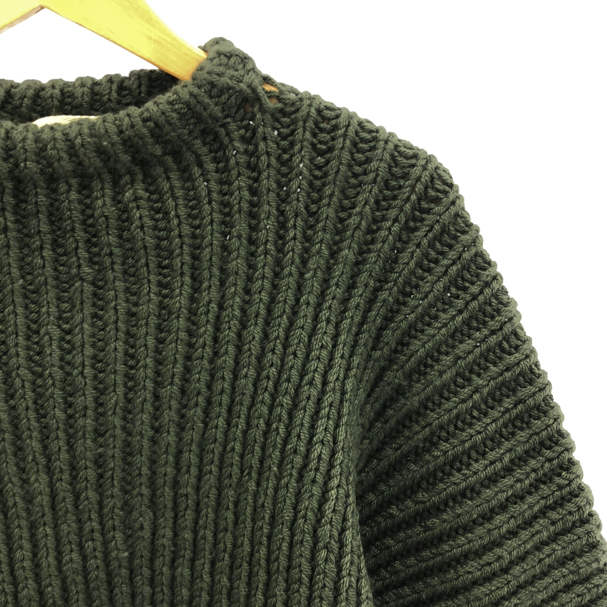 MAYDI |美麗諾羊毛流蘇低針距針織 | S |綠色 |女性的