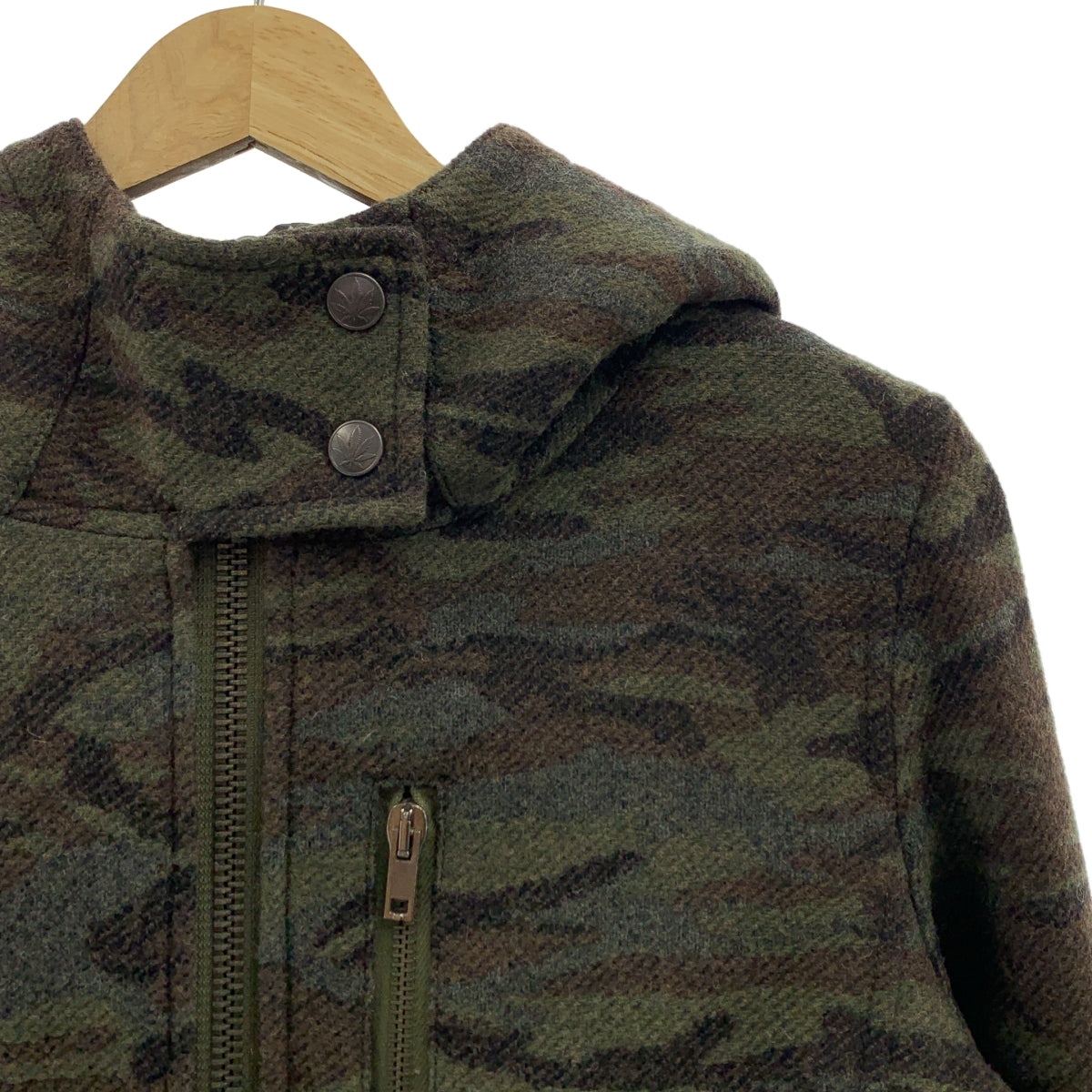 lucien pellat-finet / ルシアンペラフィネ | カモフラ柄 バックスカル フーデッド ジャケット | S | メンズ